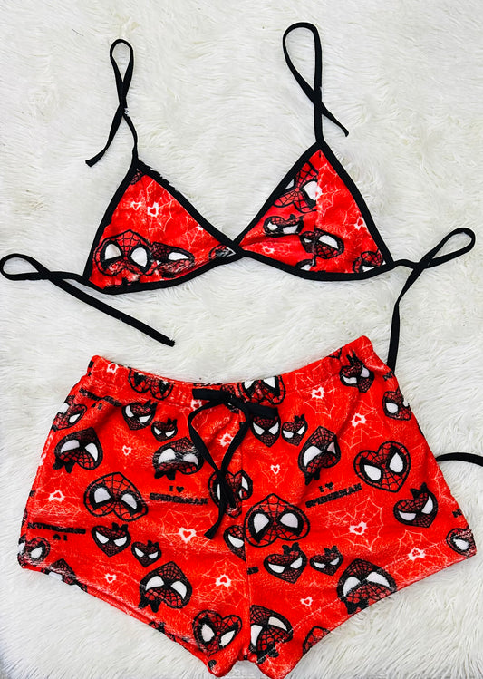 Matching Spider-Man Pajama Set With Shorts