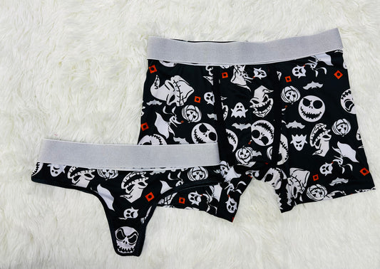 Oogie boogie matching couples underwear Halloween