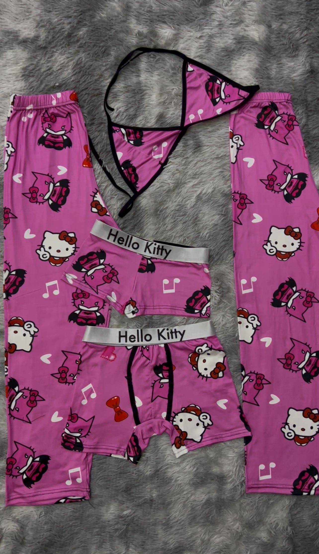 Kitty Batman pink 5 pcs pajama duo
