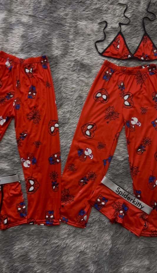 Spiderkitty valentines 5 pcs pajama duo