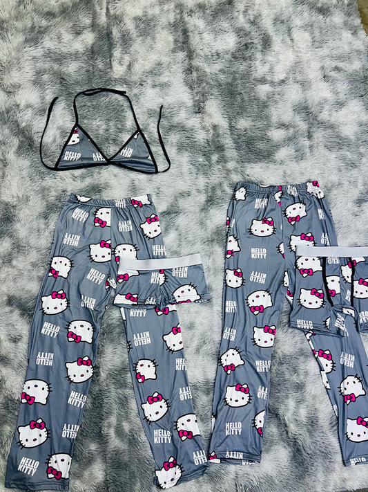 Gray Kitty 5 pcs pajama duo