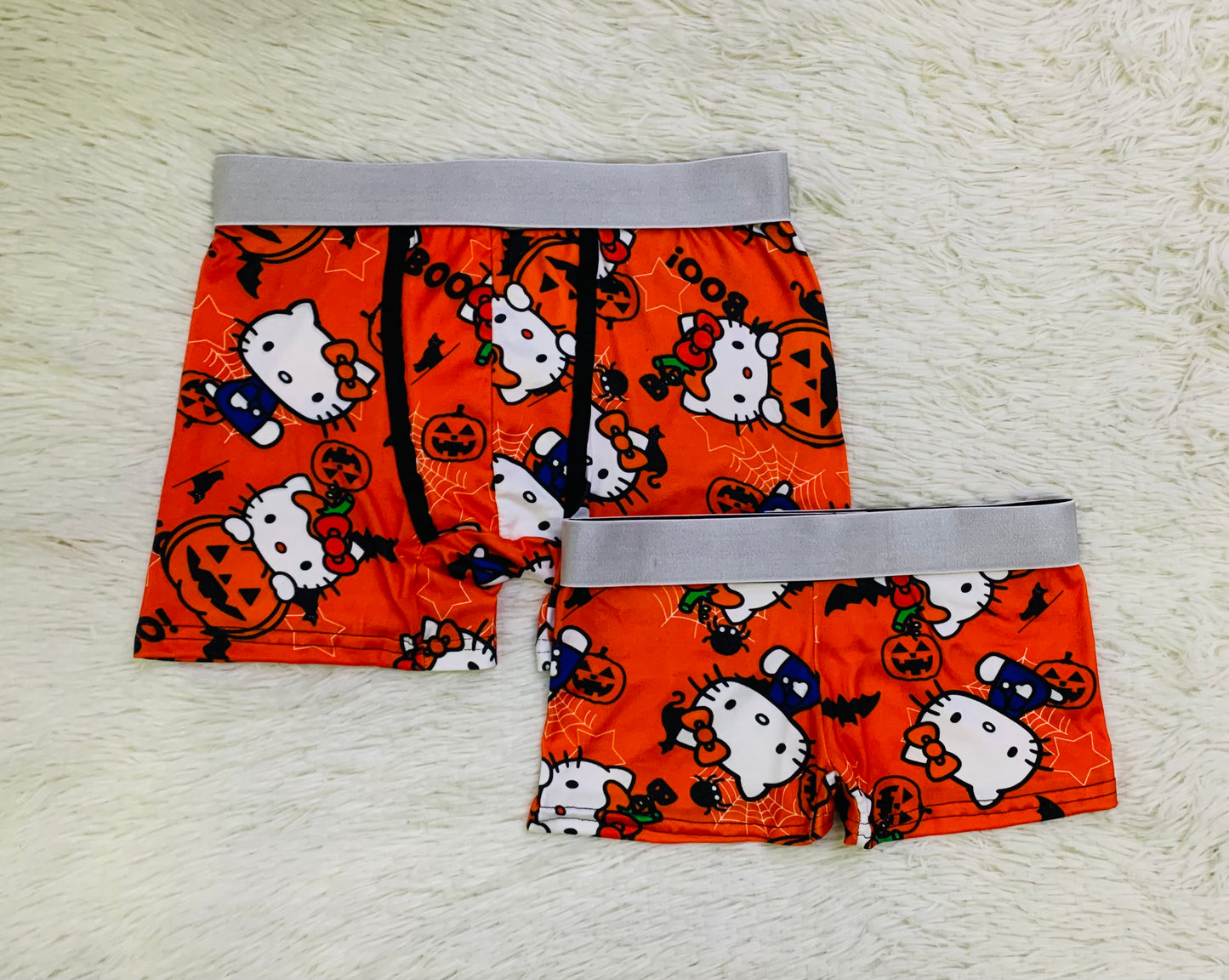 Kitty pumpkins Halloween couples boxer underwear XL