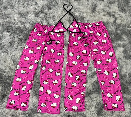 Kitty Pink and Bun pajama duo