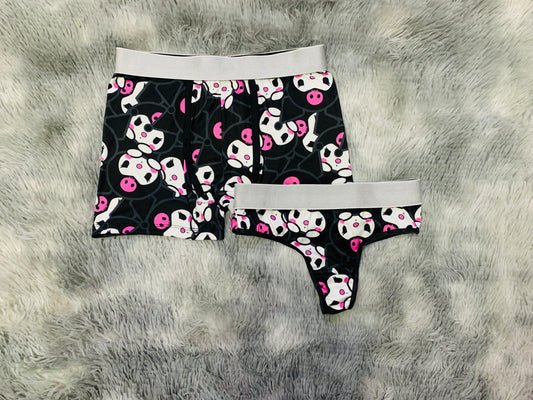 Kuromi faces matching underwear