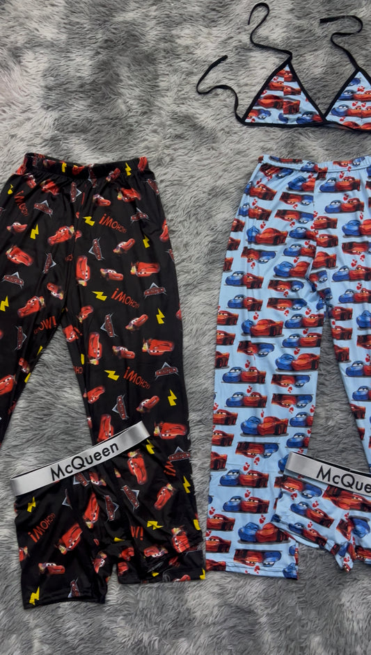 McQueen Blue & Black Background 5 pcs pajama duo