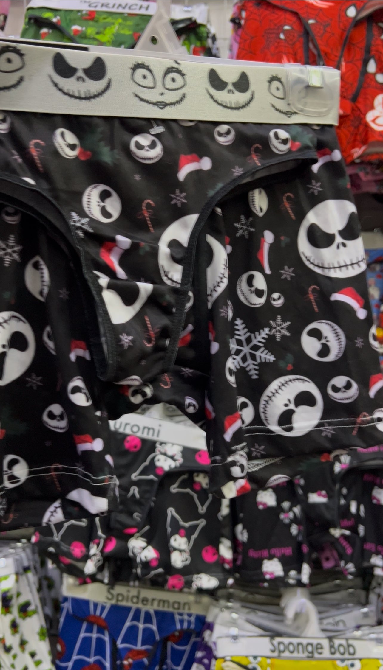 Jack skellinton black matching couples underwear christmas