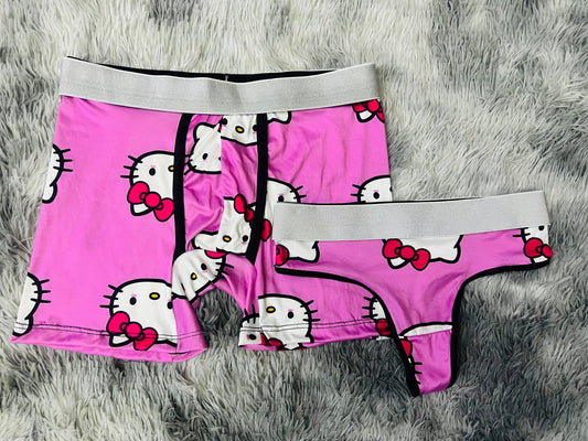 Kitty Pink Duo One-size With Thong - Fundies