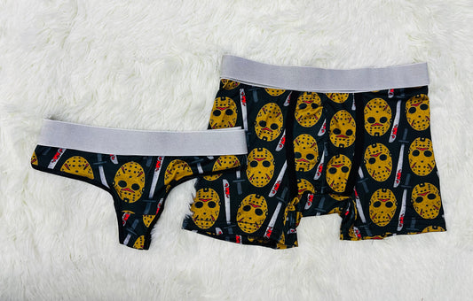 Jason matching couples underwear Halloween
