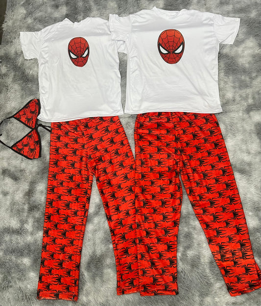 Spiders Matching plush pjs with T-shirt