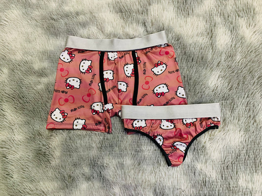 Kitty face matching underwear