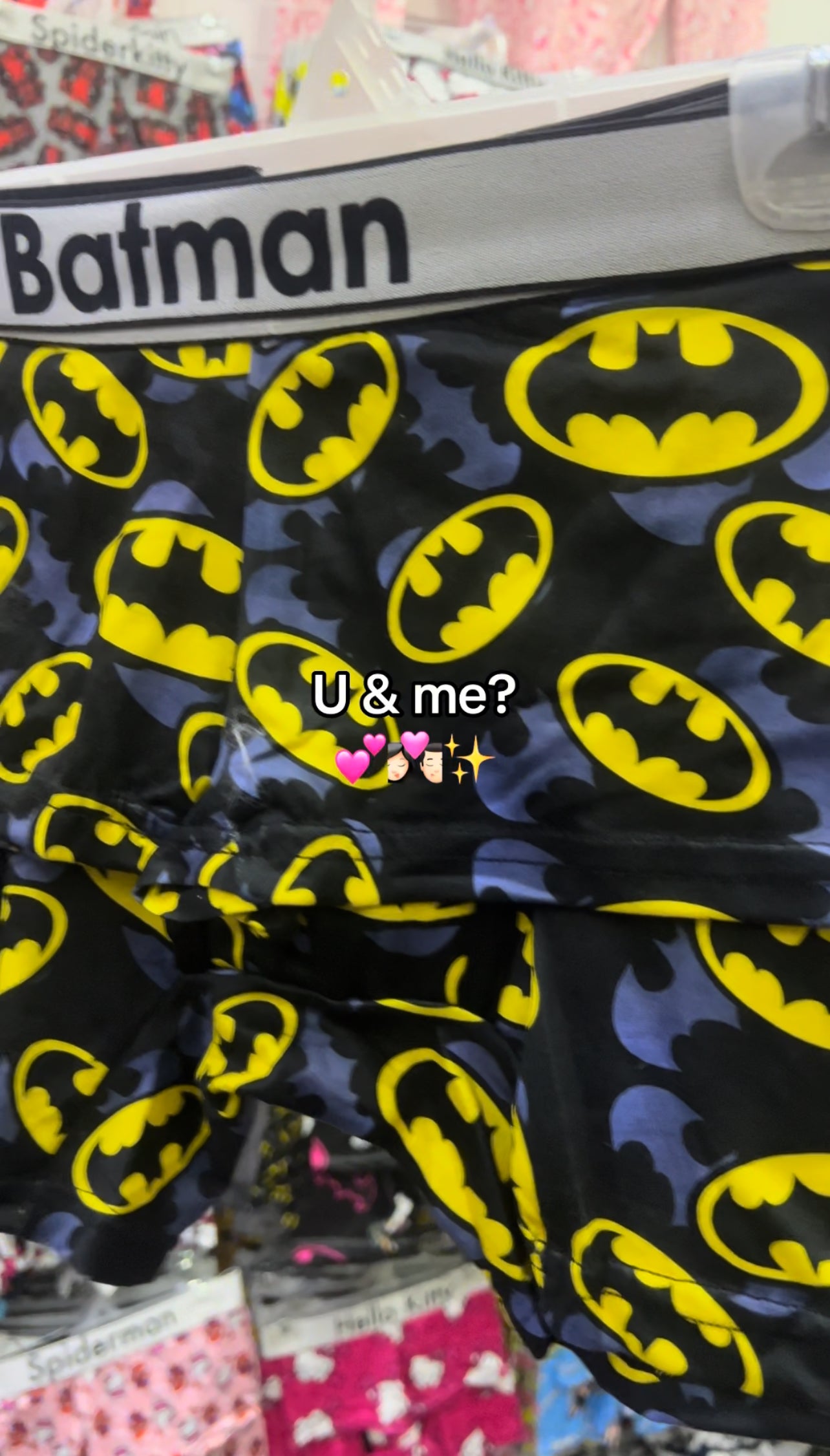 Batman grey matching couples boxer underwear