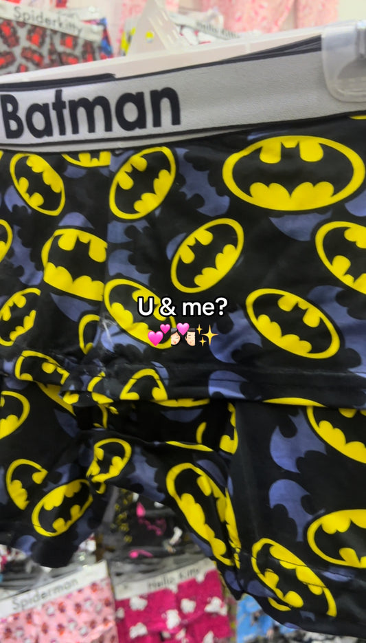 Batman grey matching couples boxer underwear
