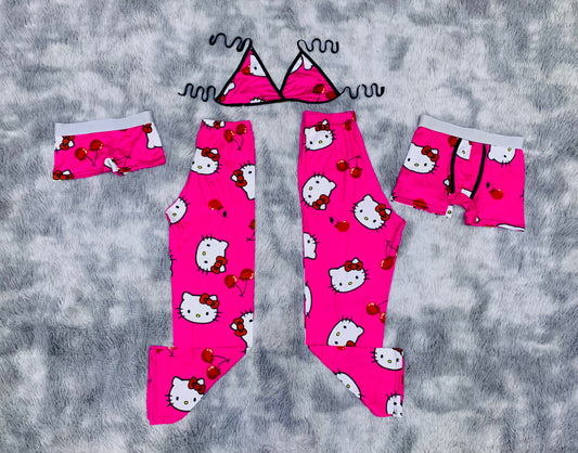 Hello Kitty big faces and cherries 5 pcs pajama duo