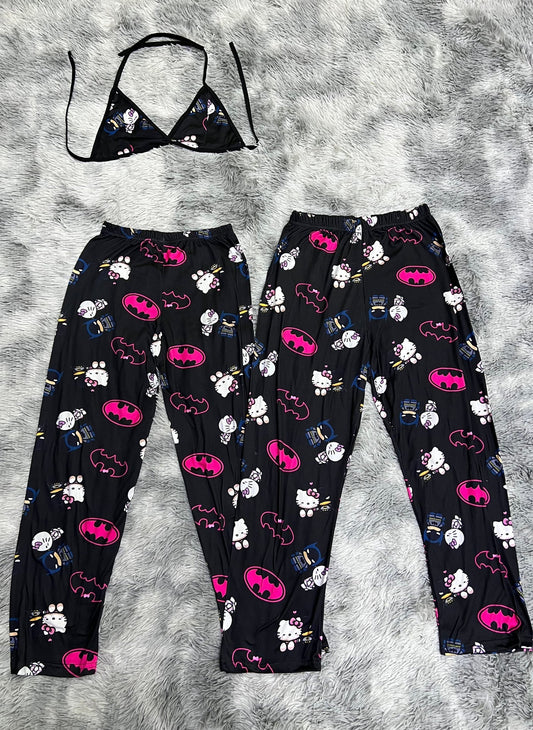 Hello Kitty Batman Matching Plushie PJs - Fundies