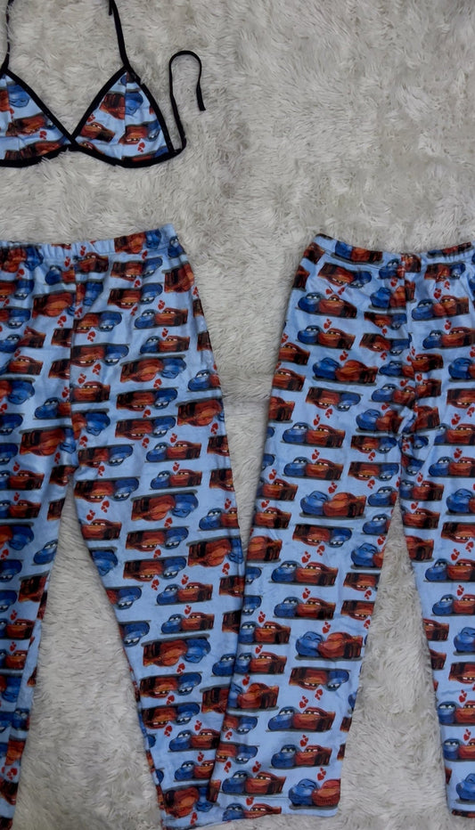 McQueen And Sally Blue Matching Plushie PJs - Fundies