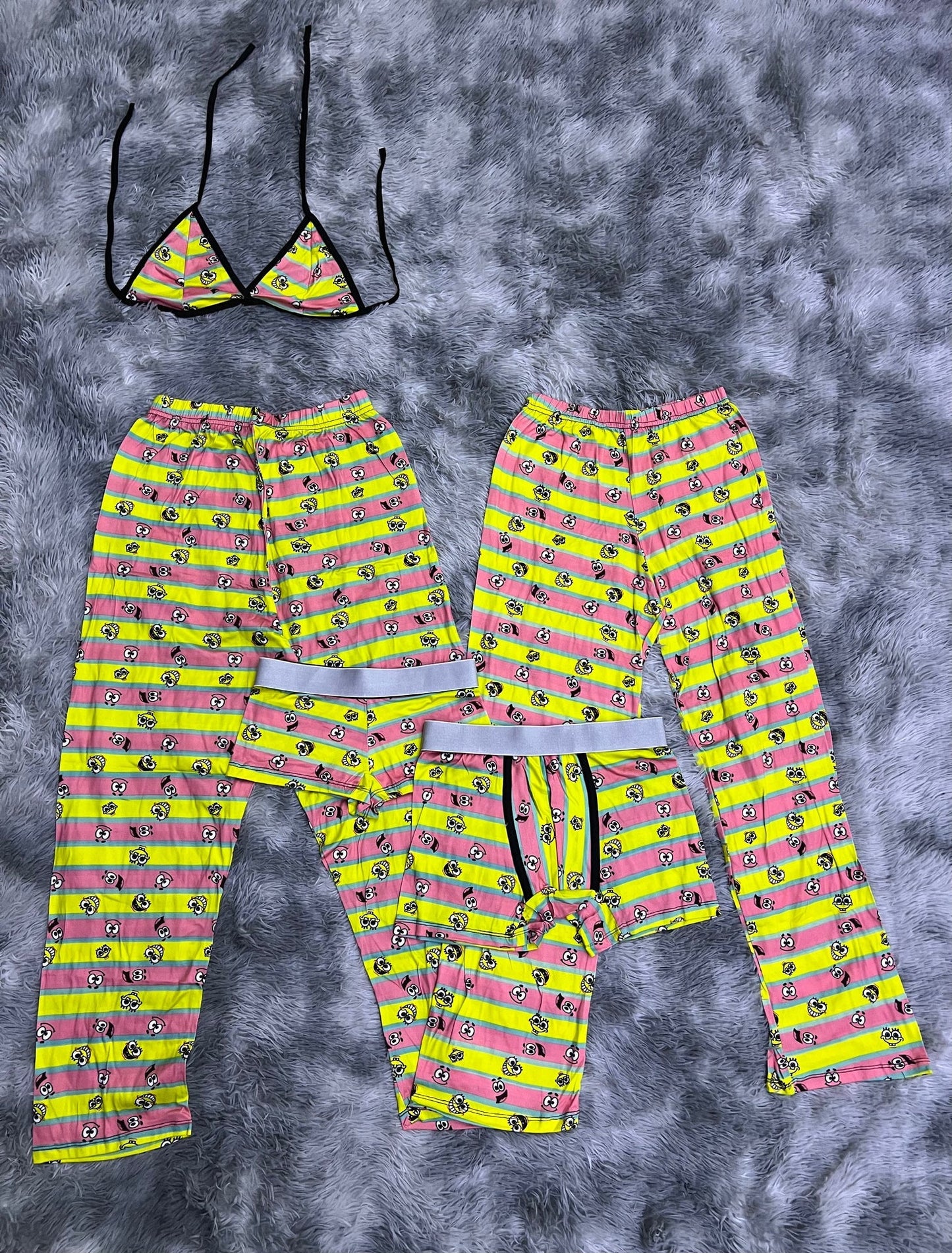 SpongeBob And Patrick Stripes 5 Piece PJ - Fundies