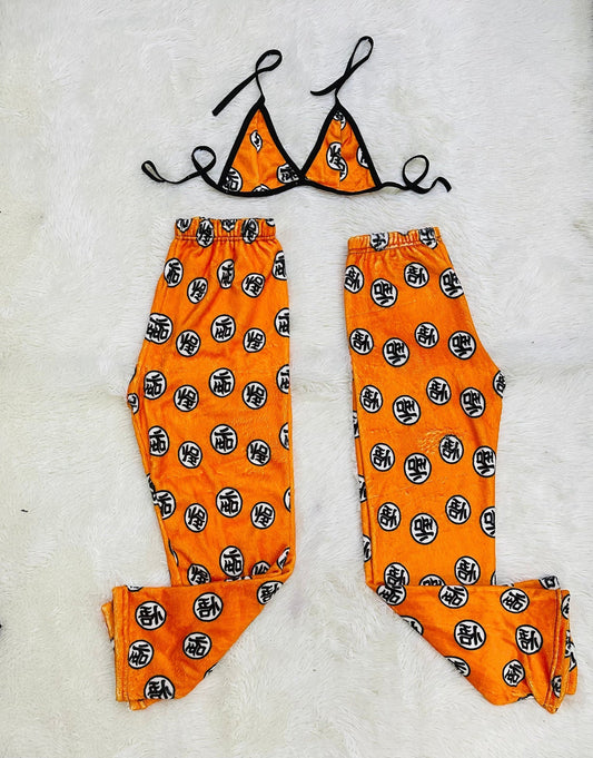 Goku Dragon Ball No Color Matching Plushie PJs - Fundies