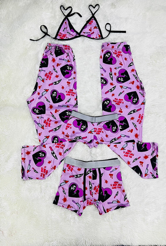 Ghostface Pink 5 Piece PJ - Fundies