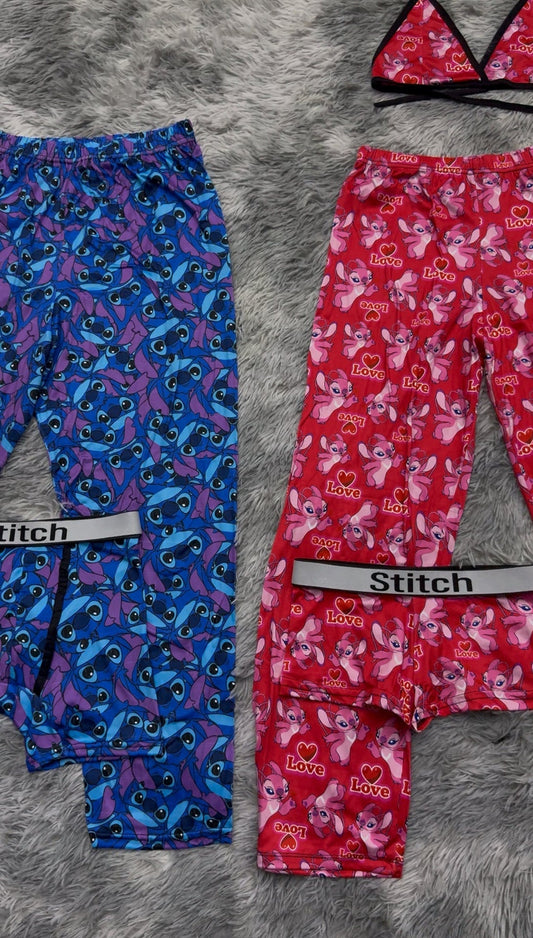 Stitch And His Girlfriend Split 5 Piece PJ - Fundies