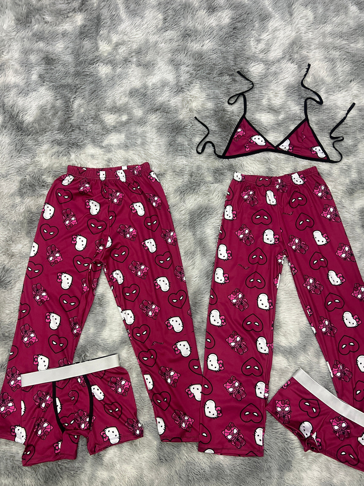 Spider Hello Kitty Color Wine 5 Piece PJ