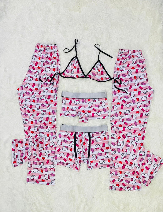 Hello Kitty Stripes 5 Piece PJ - Fundies