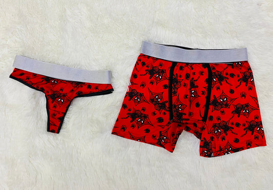 Spider-red matching underwear - Fundies