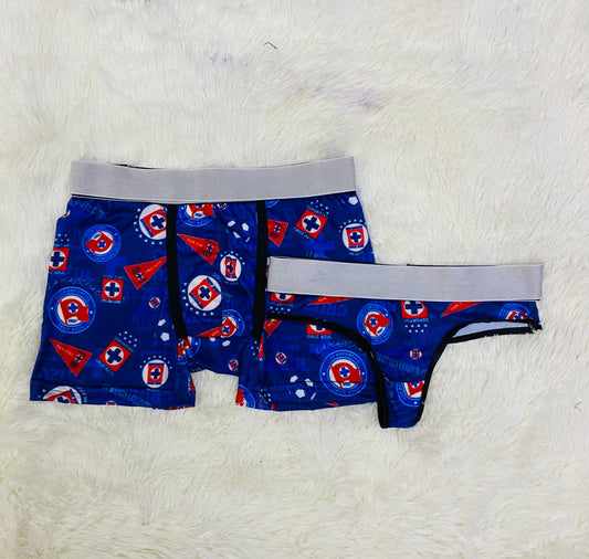 Cross Blue Duo One-size With Thong - Fundies