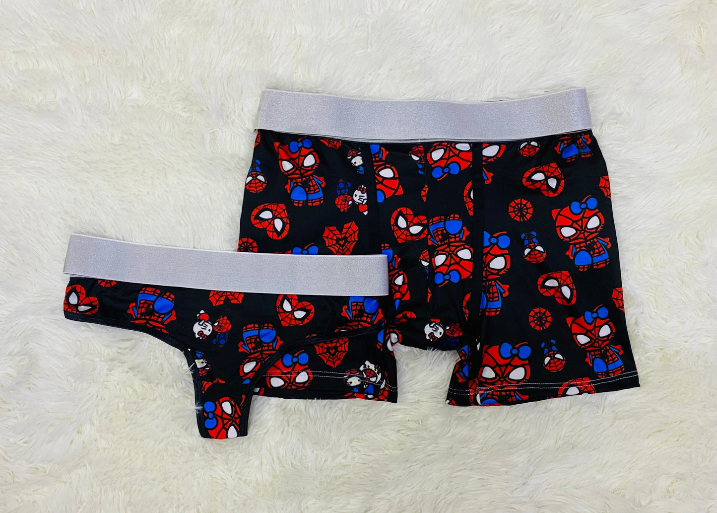 SpiderKitty Black Duo With Thong - Fundies
