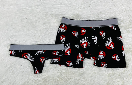 Ghostbuster matching couples underwear Halloween