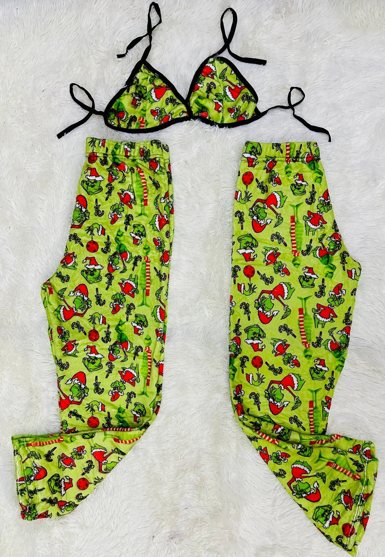 Grinch Green Matching Plushie PJs - Fundies