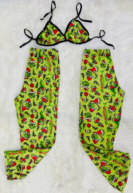 Grinch Green Matching Plushie PJs - Fundies