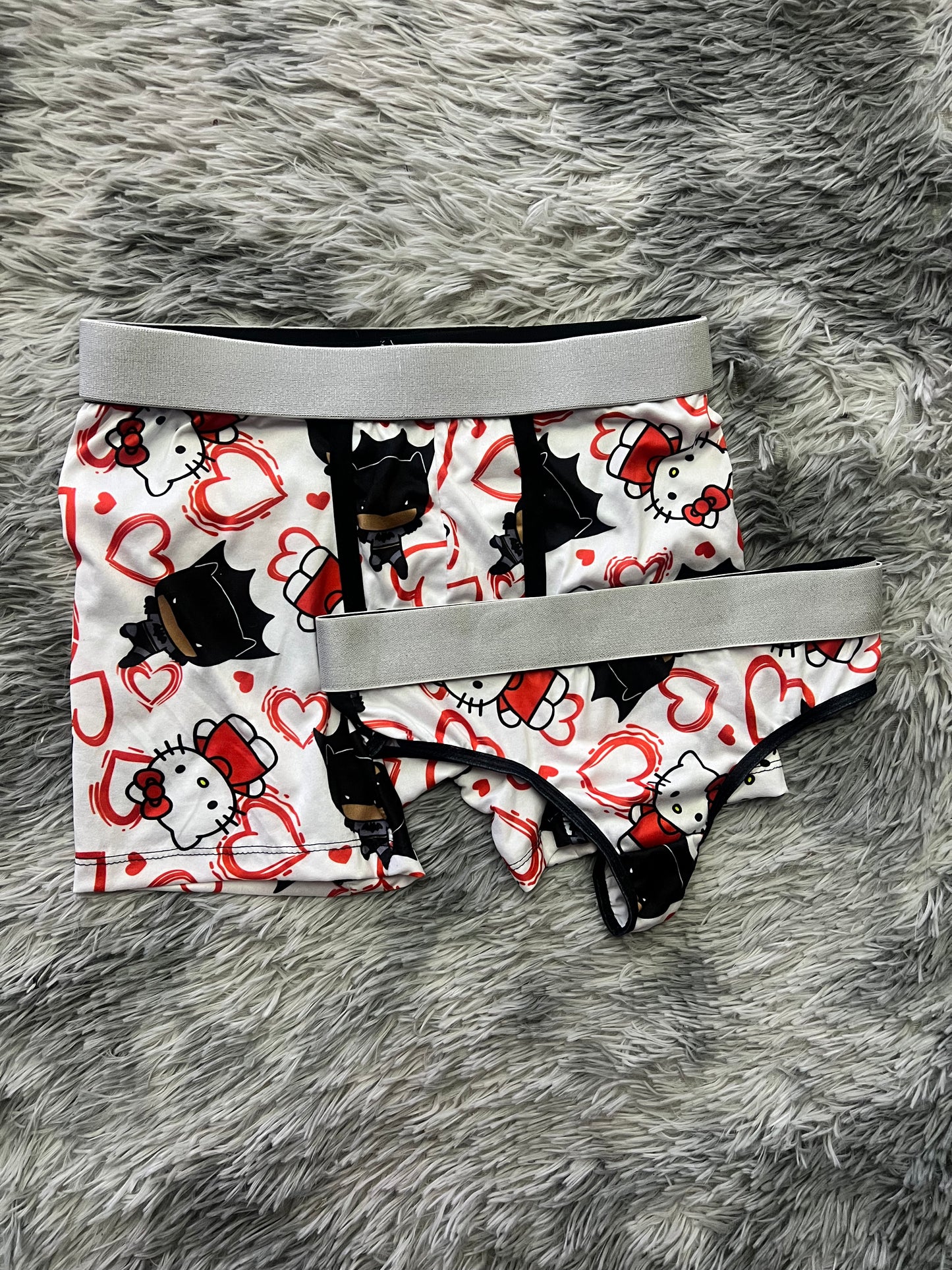 Batman kitty white matching underwear for Couples Set 🦇💖
