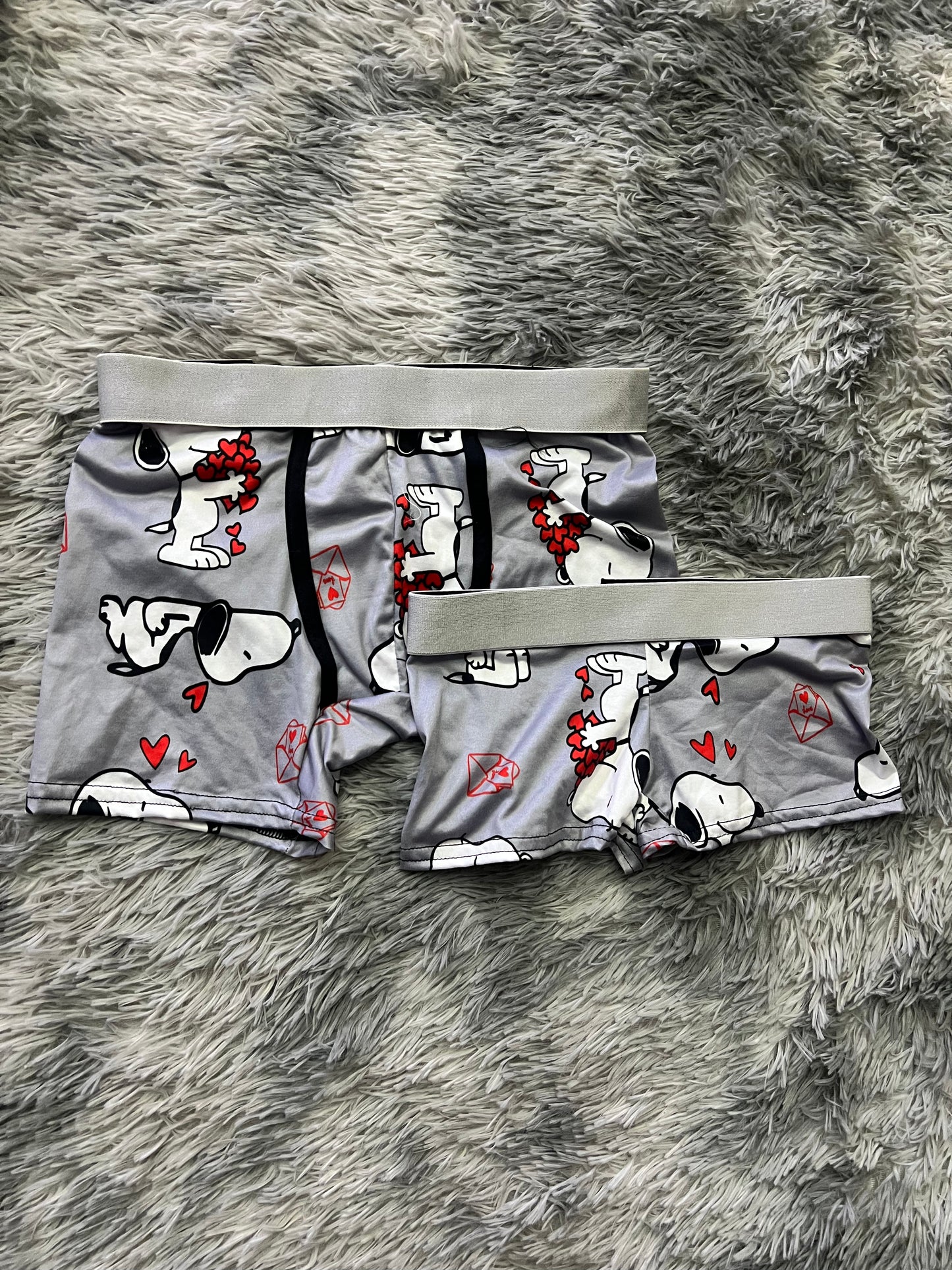 Snoopy Love Print matching boxers Set Couples 🐶