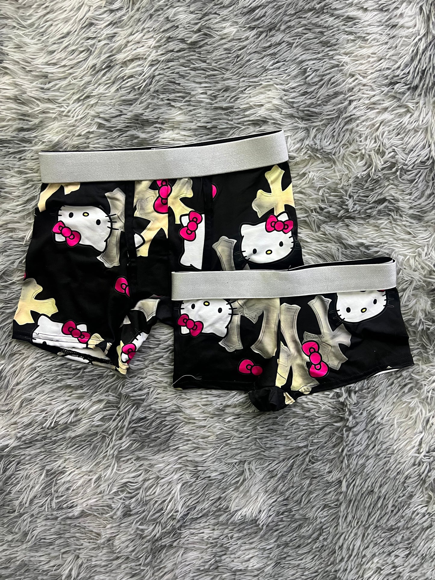 Hello Kitty Crosses Boxer Matching Set Pink Cozy Fun