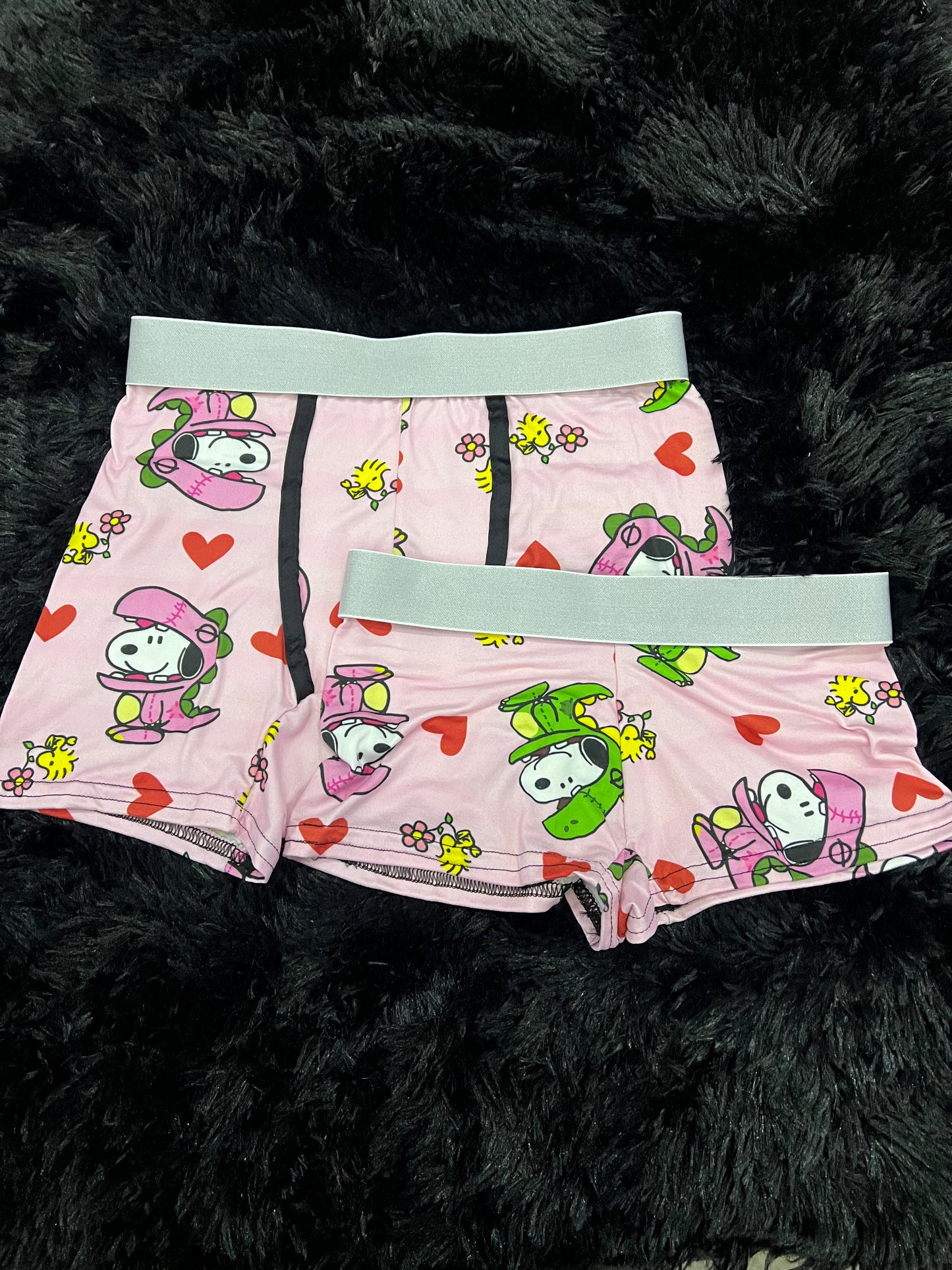 Snoopy Dino matching couples boxer underwear