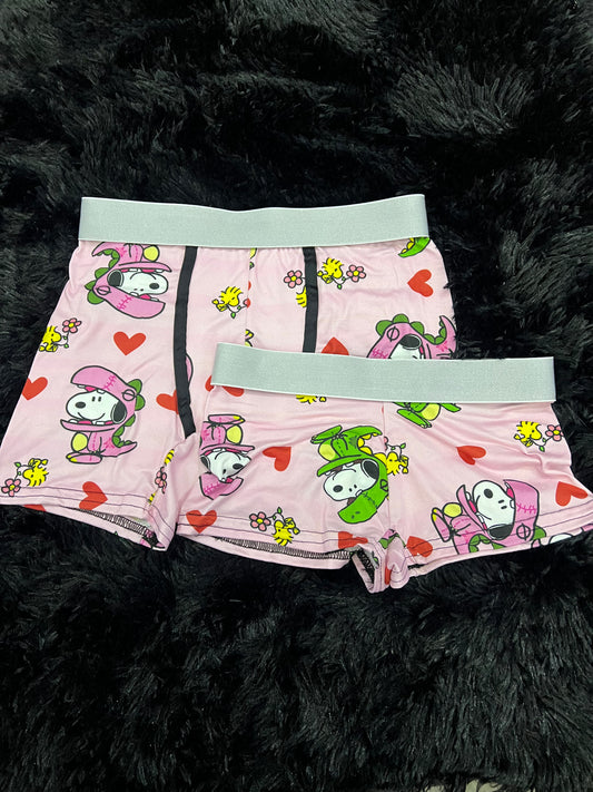 Snoopy Dino matching couples boxer underwear