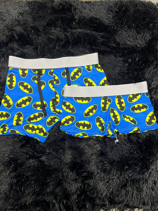 Batman blue matching couples boxer underwear