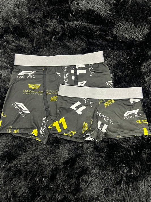 F1 Cadillac  matching couples boxer underwear