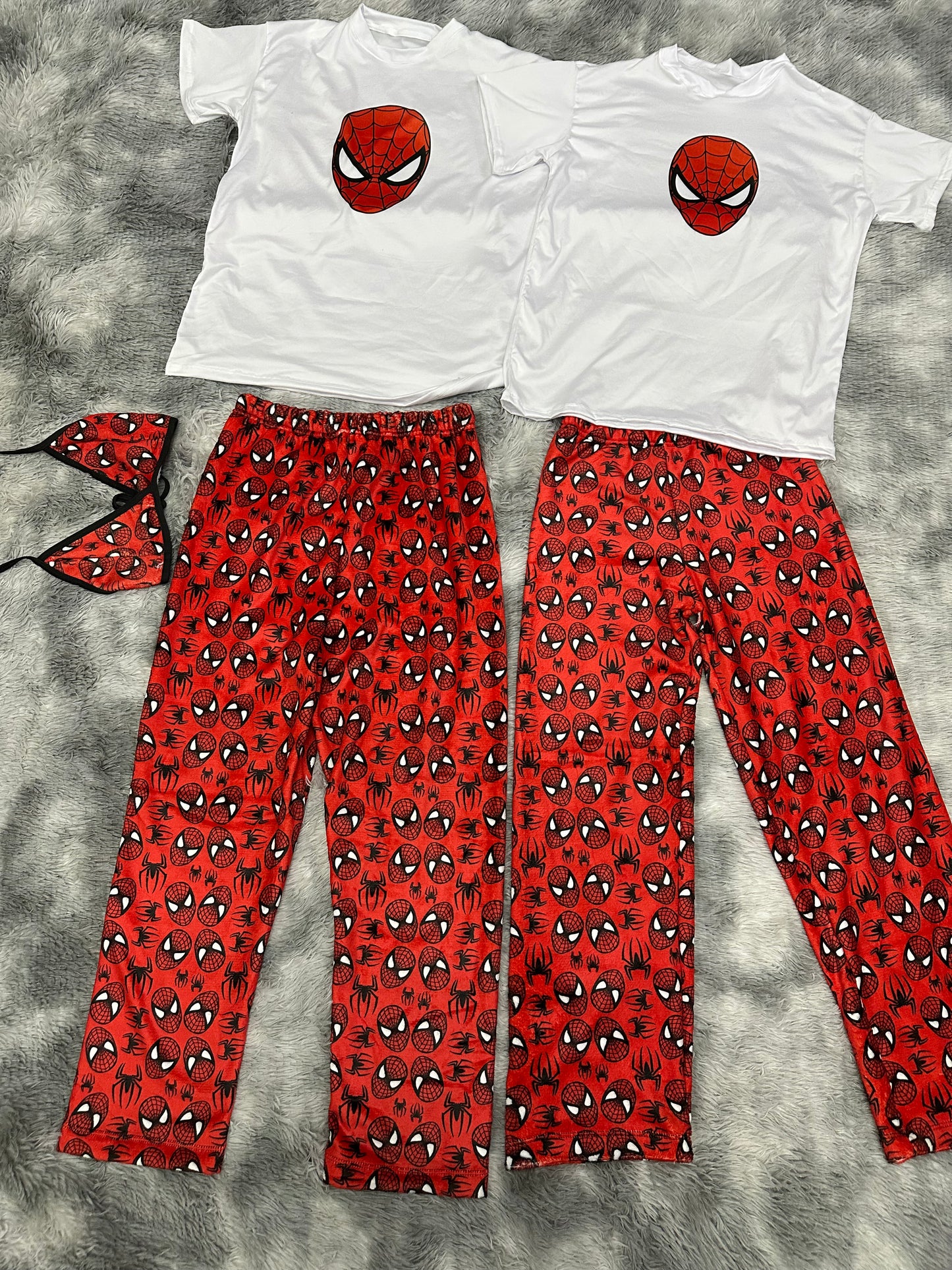 Spideman Matching plush pjs with T-shirt