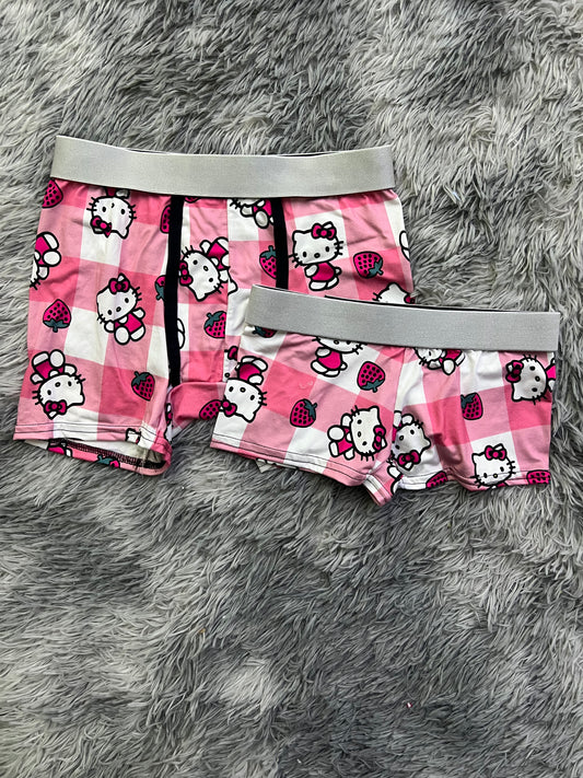 Hello kitty picnic matching couples boxer underwear