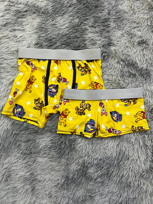 Winnie the pooh matching couples boxer underwear