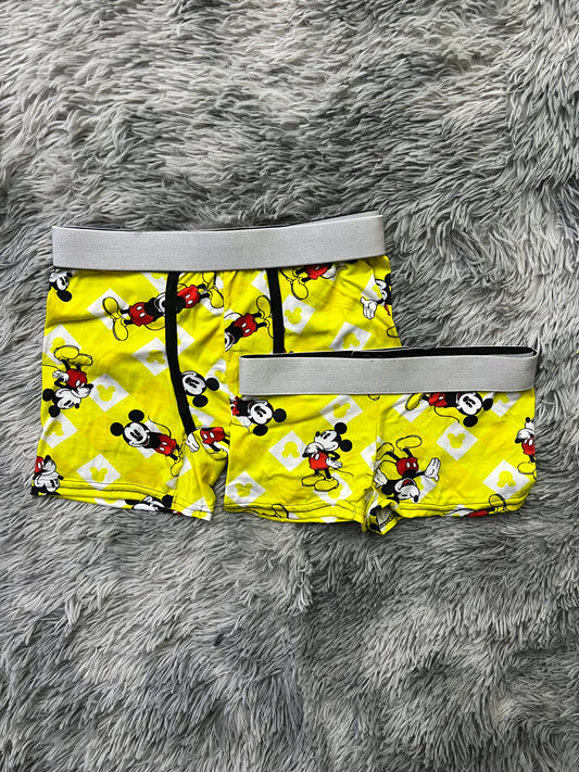 Micky mouse yellow matching couples boxer underwear