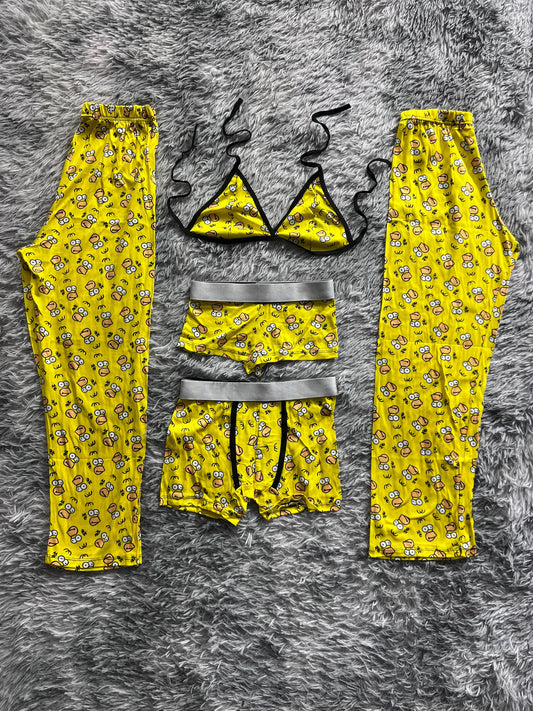 Face Of Homer 5 Piece PJ - Fundies