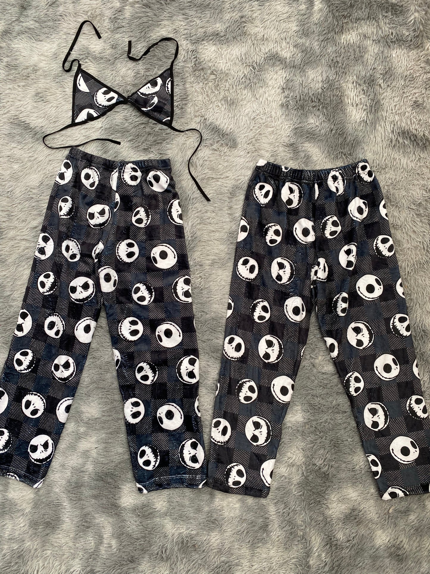 Jack Background Of Plaid Striped Matching Plushie PJs - Fundies