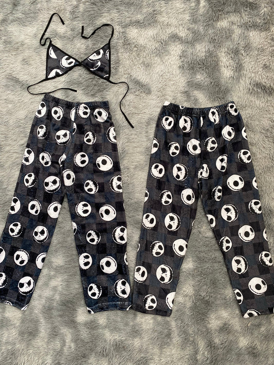 Jack Background Of Plaid Striped Matching Plushie PJs - Fundies