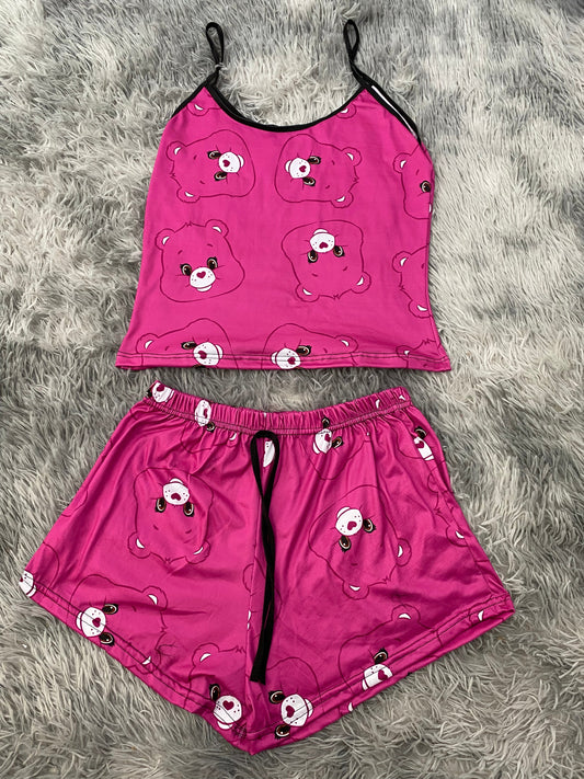 Little Bear Care Bear Pink Women's Pajama Set - Fundies