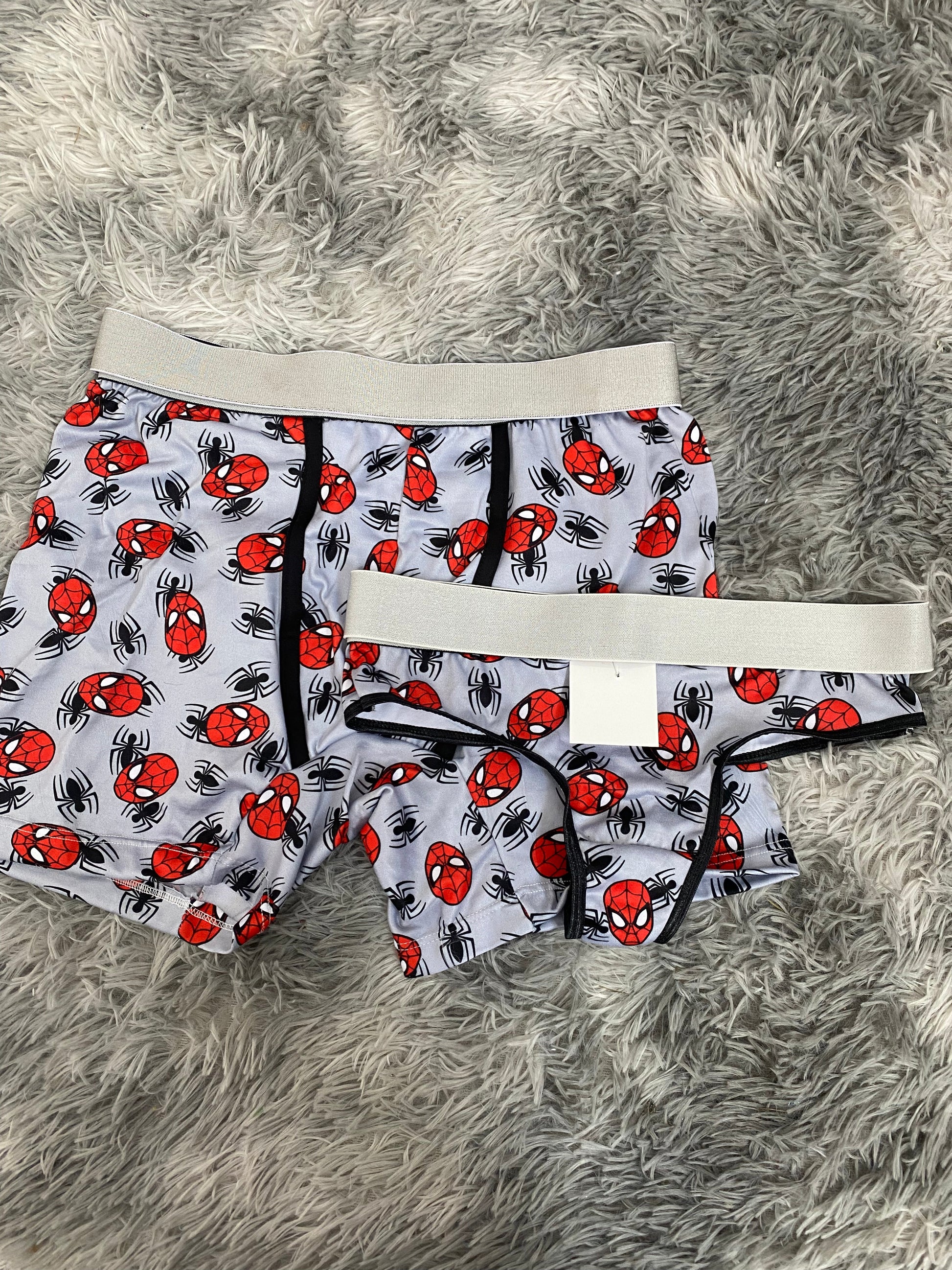 Spider-Man Gray XL Duo With Thong - Fundies
