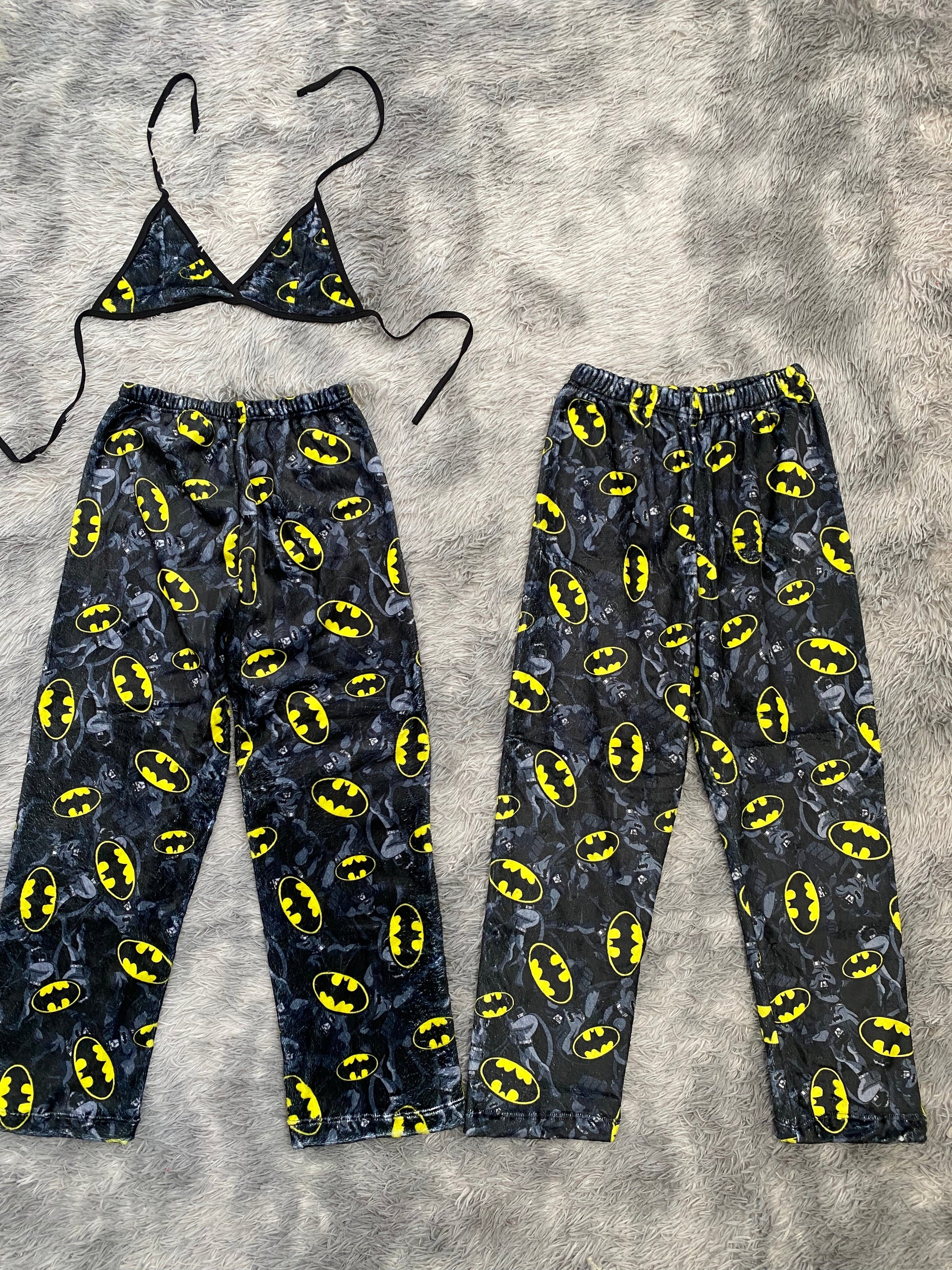 Character Batman And Logo Matching Plushie PJs - Fundies