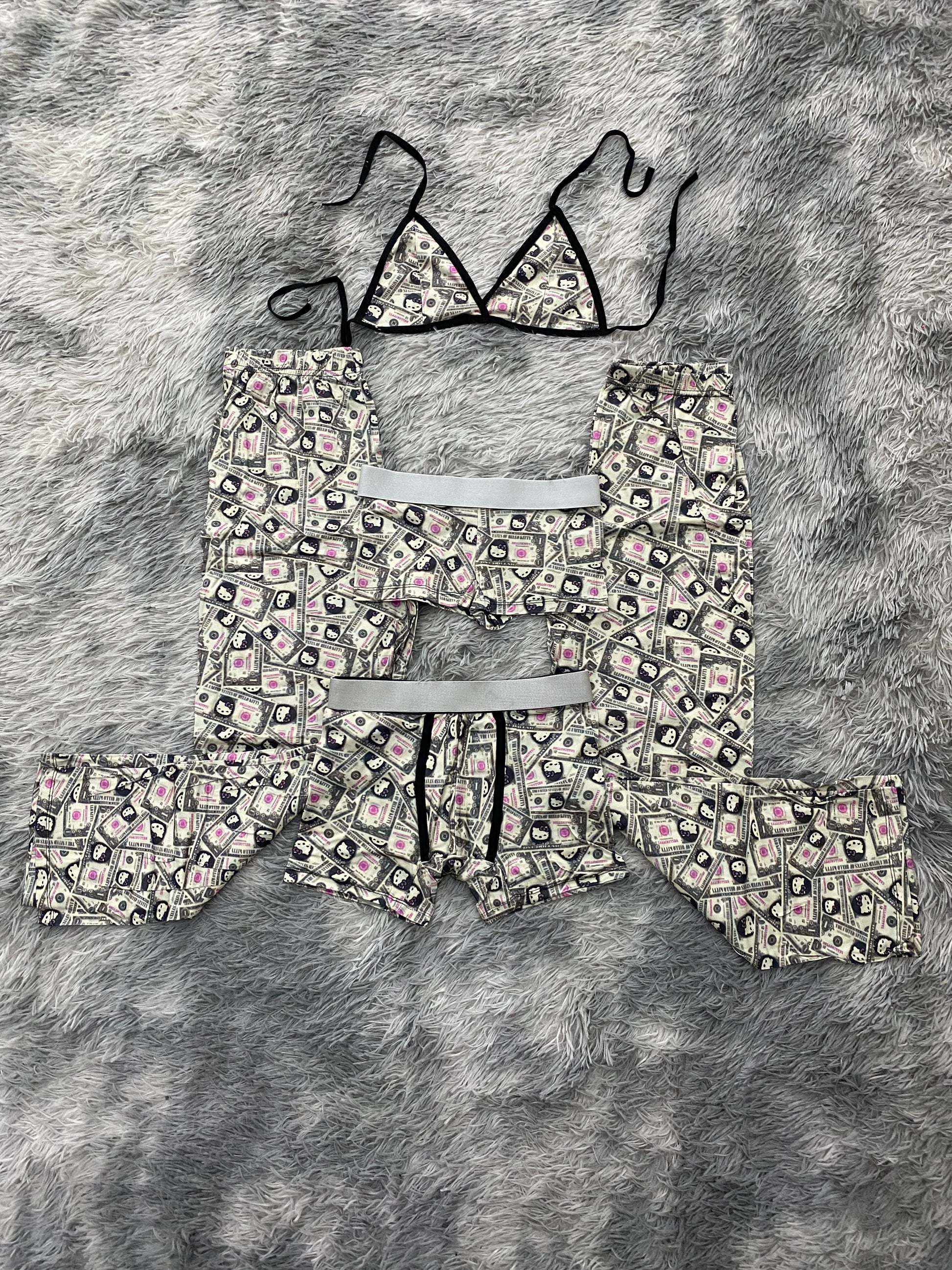 Kitty Dólares 5 Piece PJ - Fundies