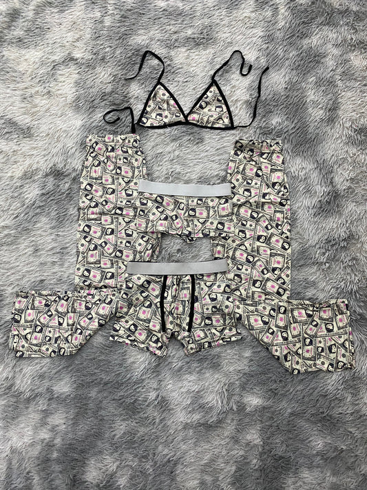 Kitty Dólares 5 Piece PJ - Fundies